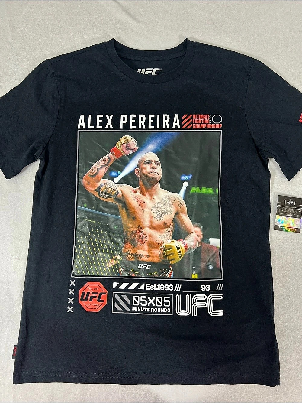 UFC Alex Pereira Graphic T-Shirt Black-NWT